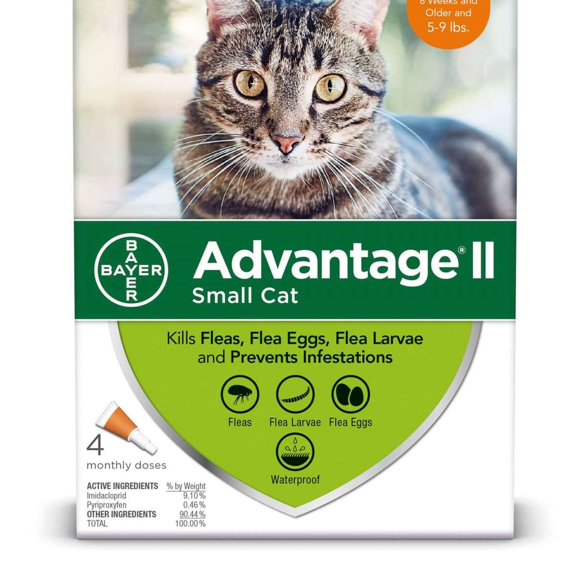 2 Dose Pack EPA Approved!! Advantage II for Small Cats 5
