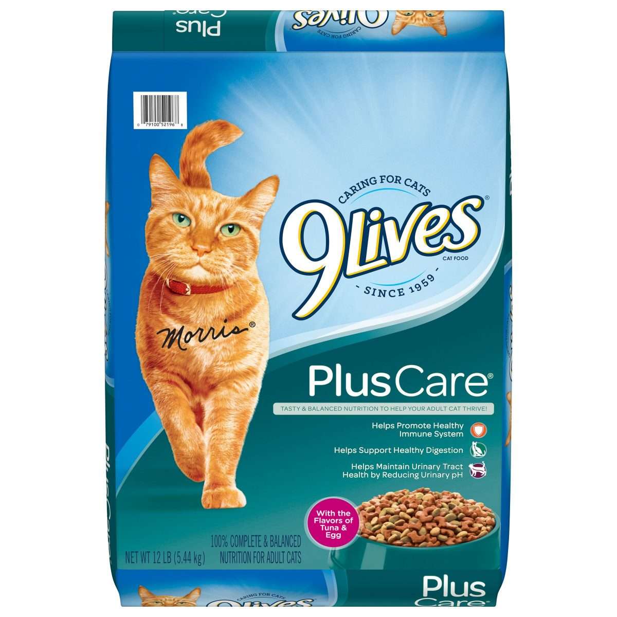 9Lives Plus Care Cat Food, 12