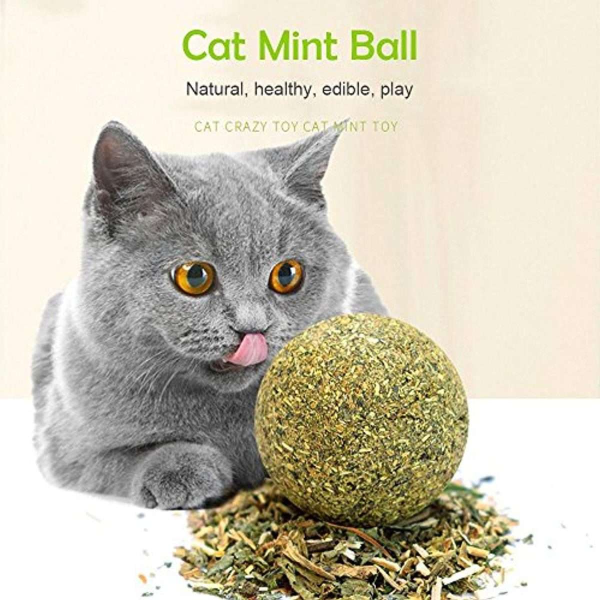 AOLVO 4 Pack Organic Catnip Ball, Matatabi Cat Treats, Natural Catnip ...