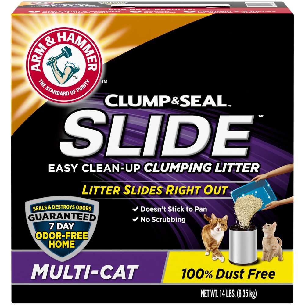 Arm &  Hammer Slide Clumping Cat Litter, Multi Cat, 14 lb