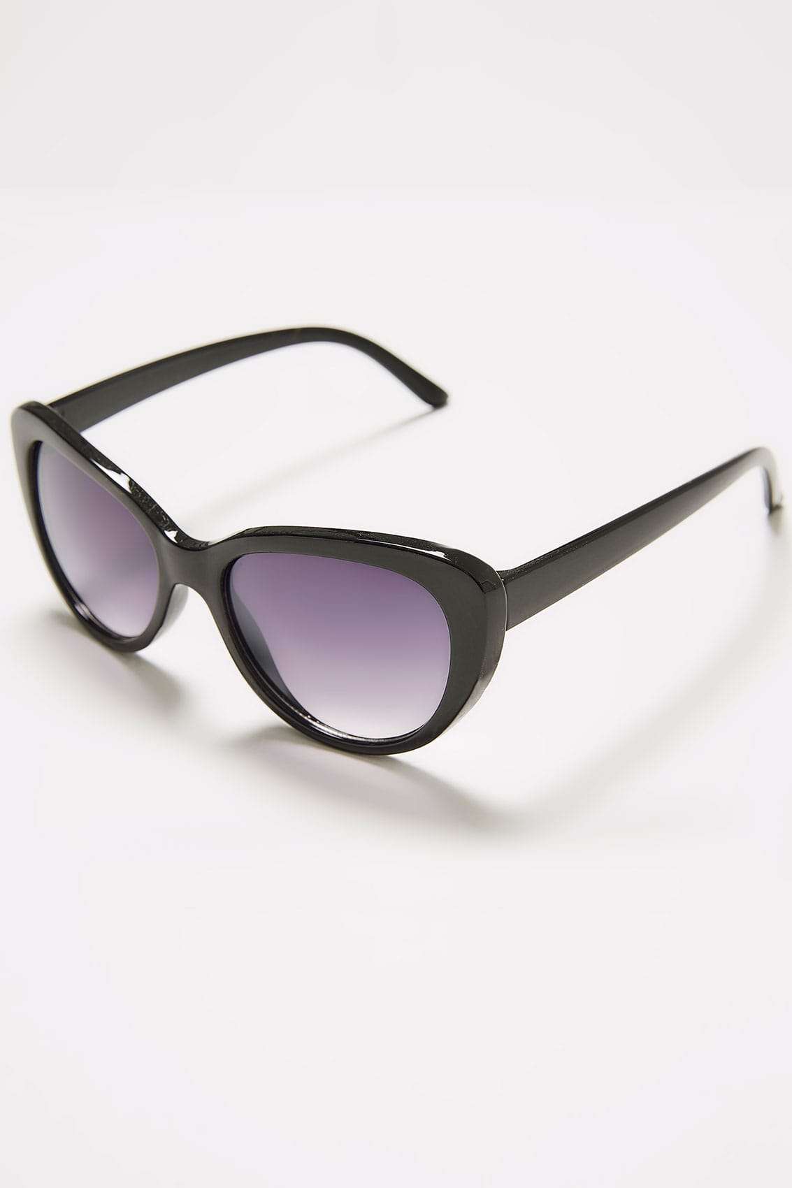 Black Cat Eye Sunglasses With UV Protection