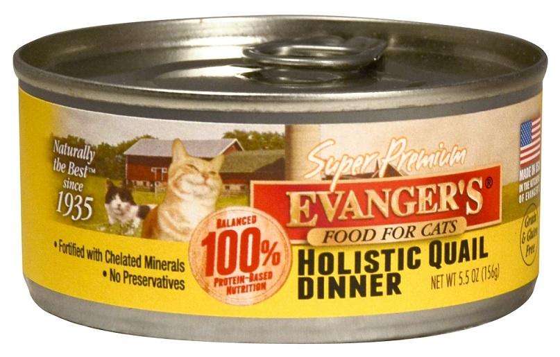 Evangers Super Premium Holistic Quail Dinner Canned Cat ...