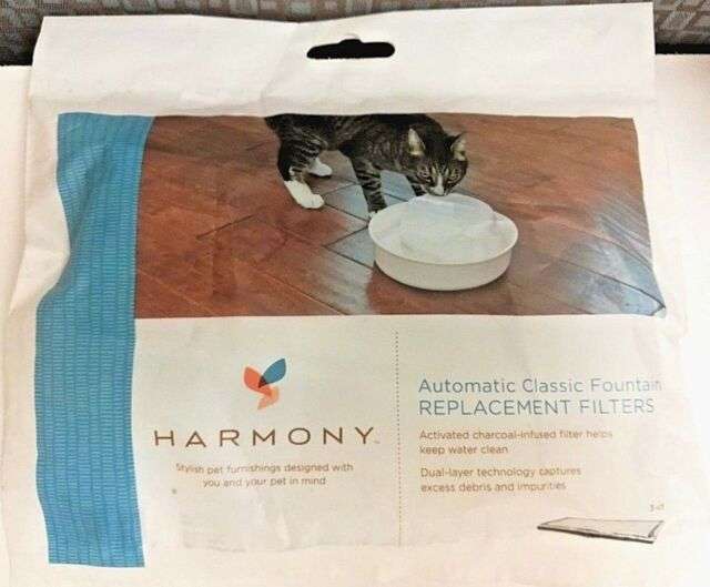 Harmony Automatic Cat Water Fountain Charcoal Filters 3 Ct ...