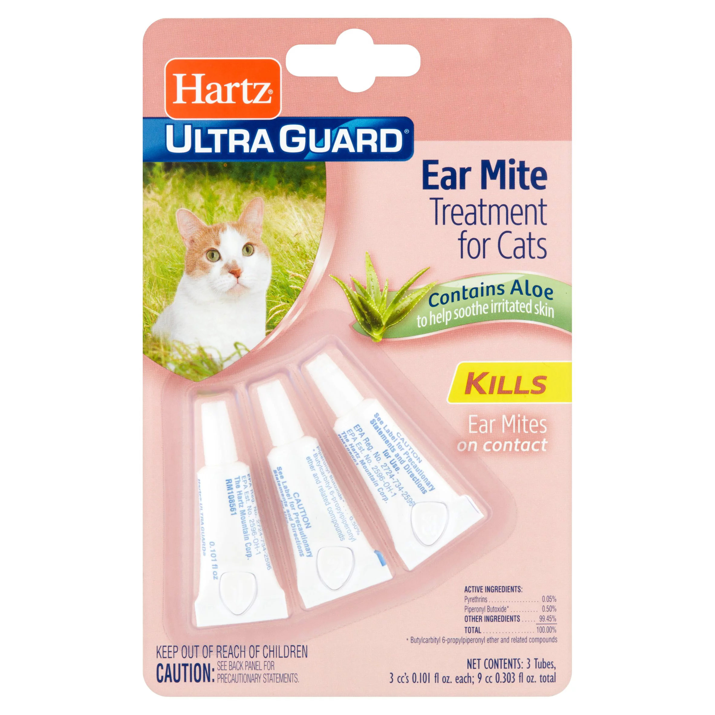 Hartz UltraGuard Ear Mite Treatment for Cats, 0.101 fl oz
