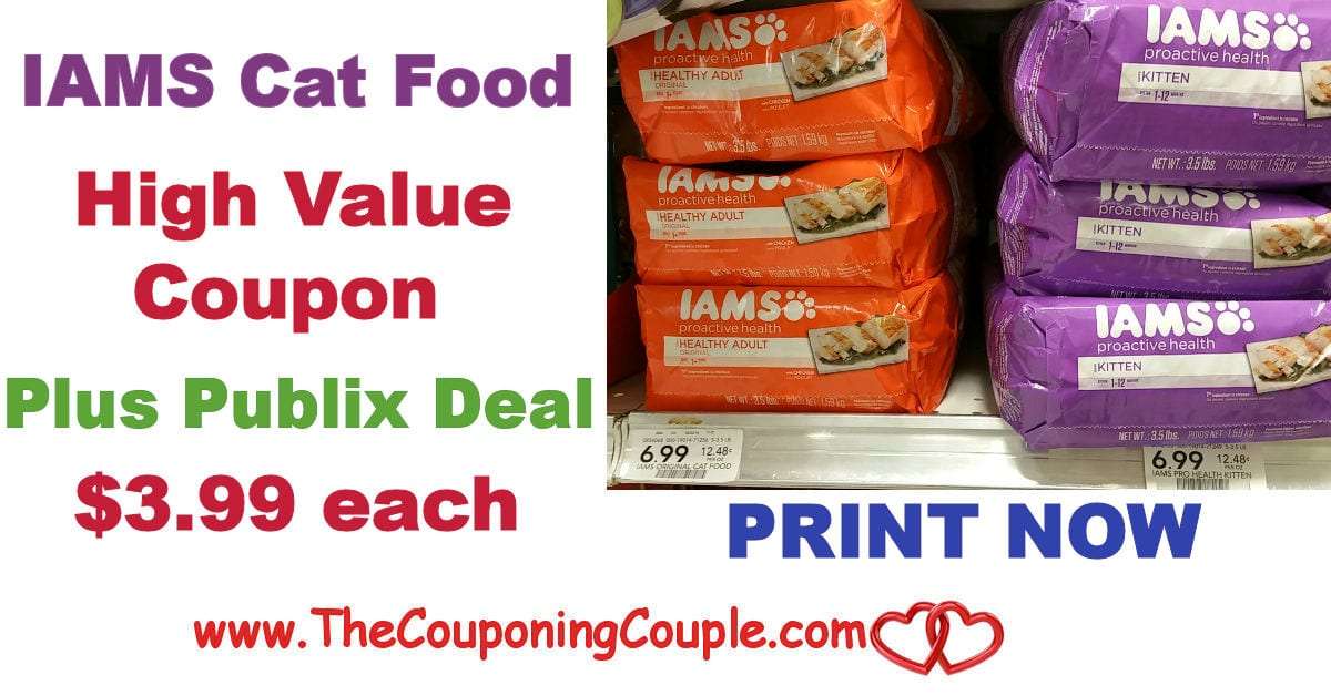High Value Iams Dry Cat Food Coupon Plus Only $3.99 @ Publix