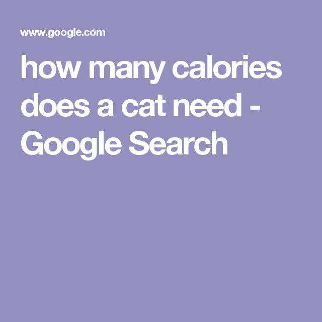 how many calories does a cat need