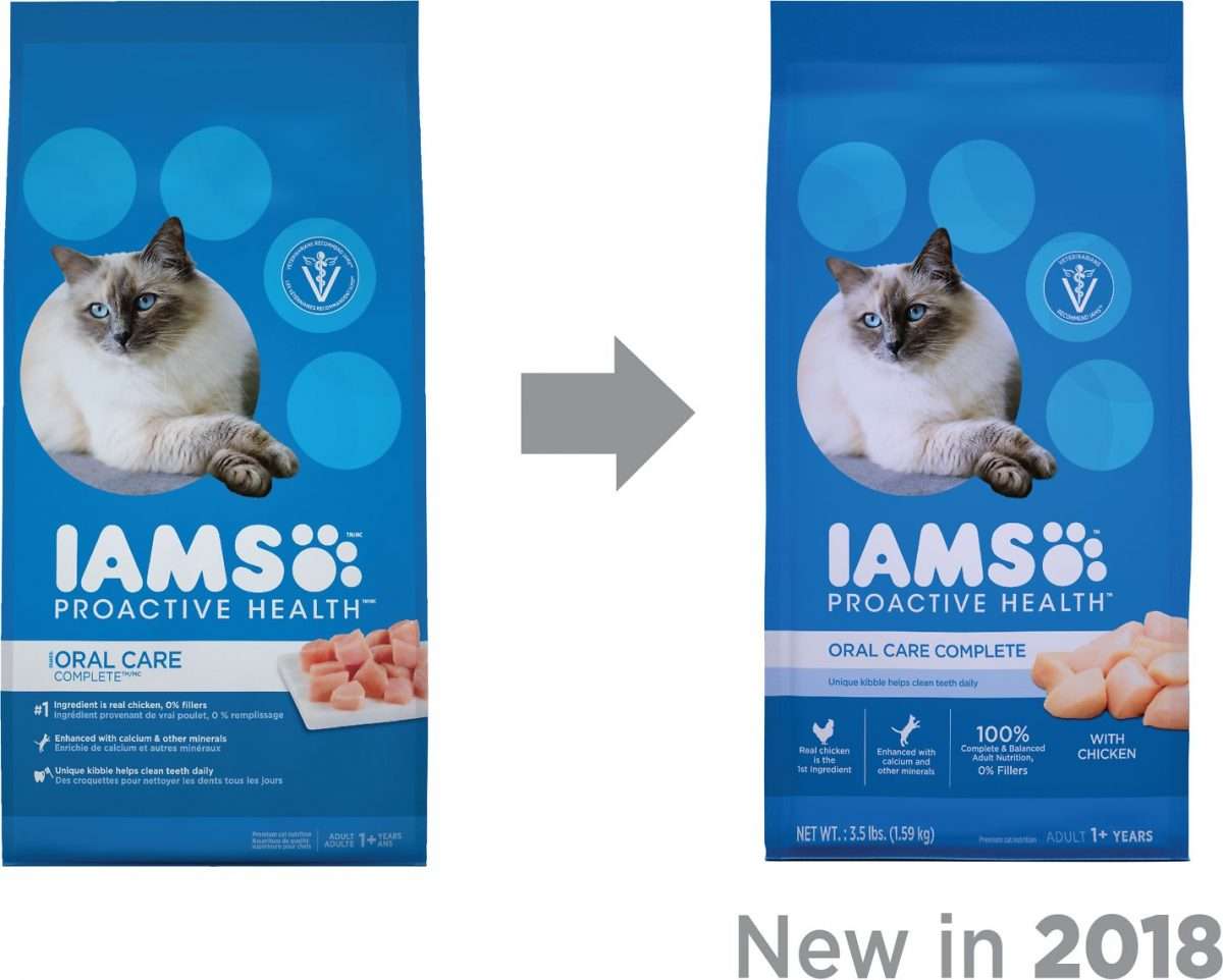 Iams Proactive Health Adult Cat Oral Care Chicken Dry Cat Food, 3.5