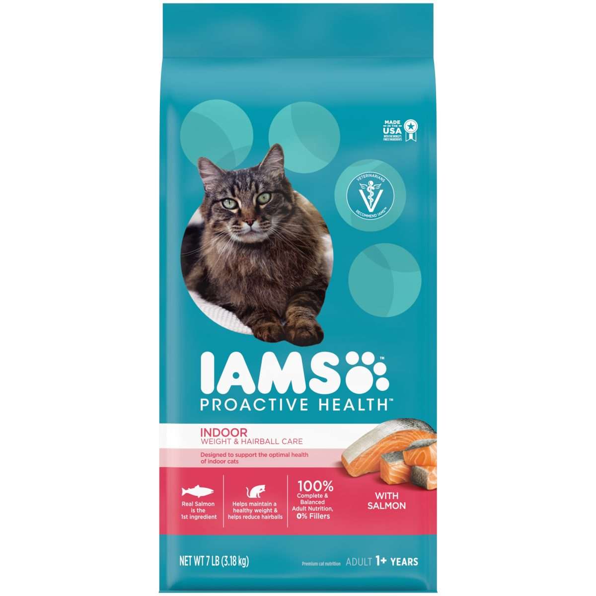 IAMS PROACTIVE HEALTH Adult Indoor Weight &  Hairball Care Dry Cat Food ...