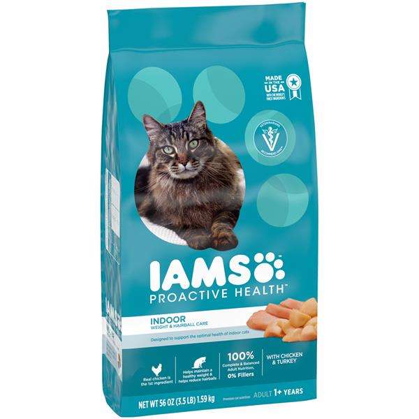Iams Proactive Health Indoor Weight &  Hairball Care Cat Food with ...