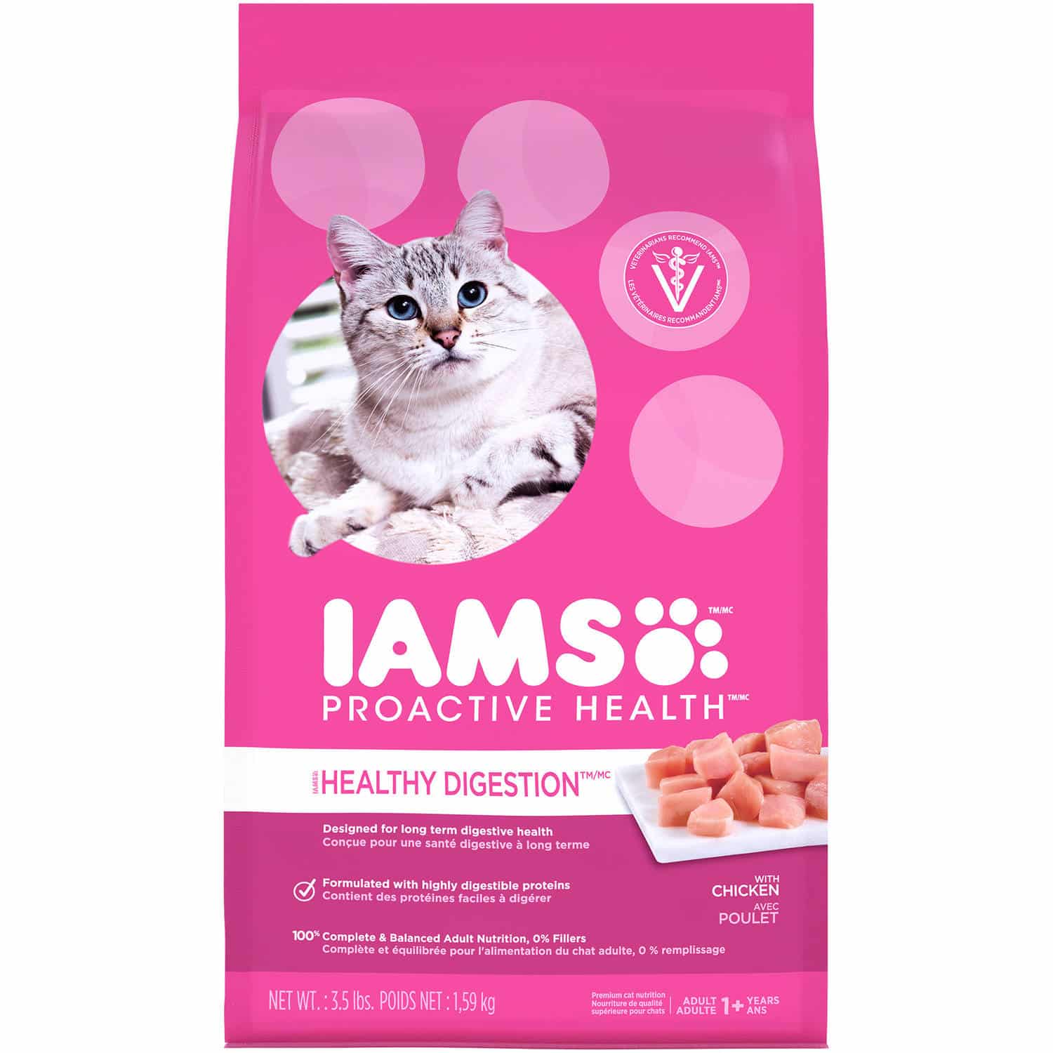 Iams Proactive Health Sensitive Stomach Dry Cat Food, 3.5 Lb