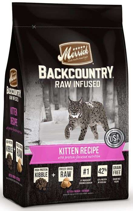 Merrick Backcountry Raw Infused Kitten Recipe Dry Cat Food ...