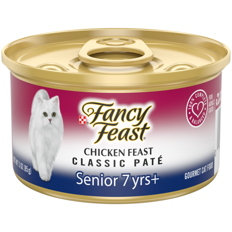 Purely Fancy Feast High Protein Senior Pate Wet Cat Food ...