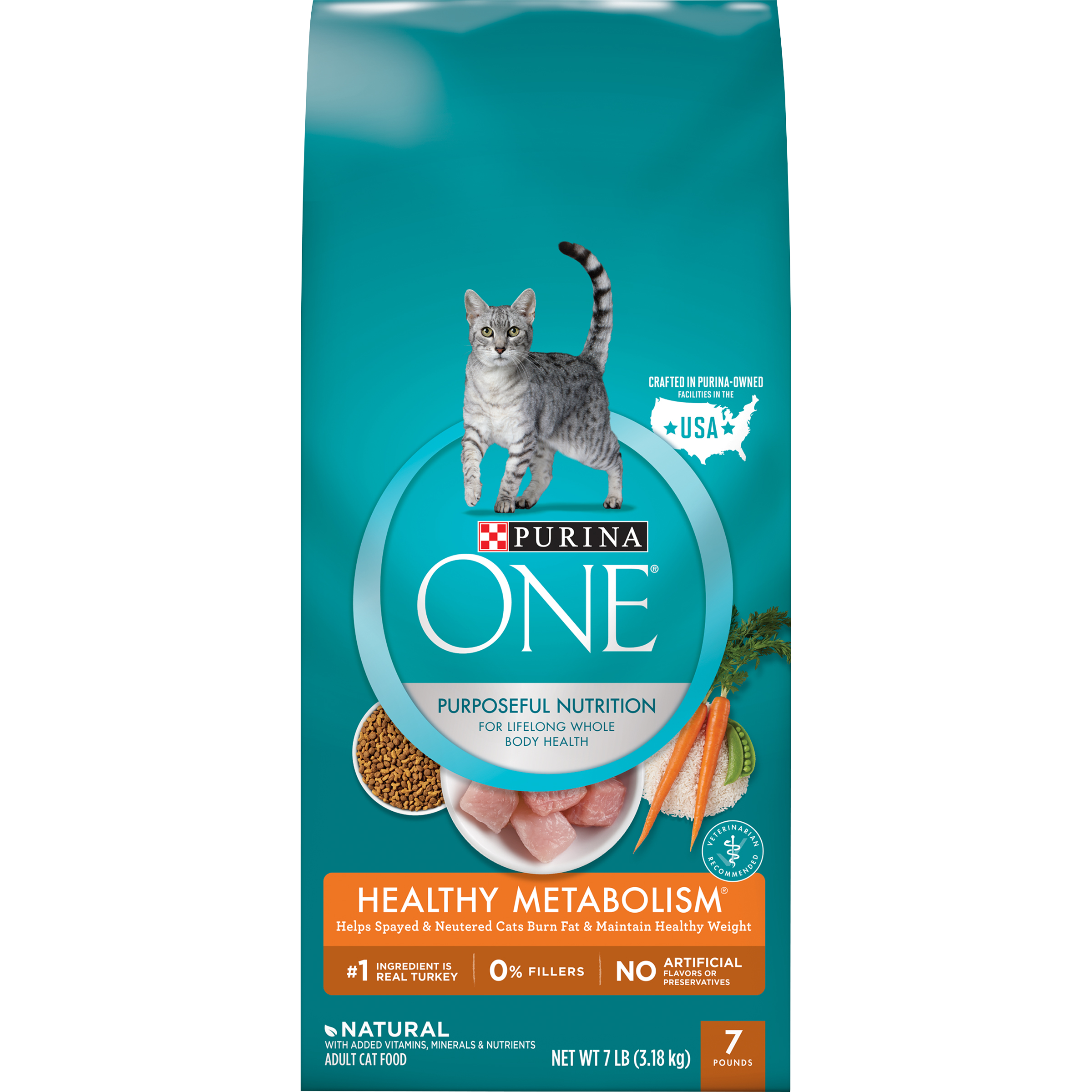 Purina ONE Weight Control Natural Dry Cat Food Healthy ...