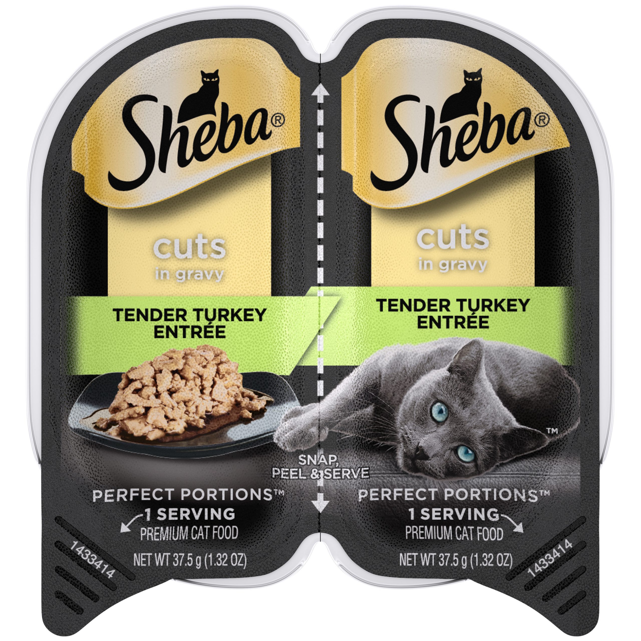 SHEBA Wet Cat Food Cuts in Gravy, Tender Turkey Entree ...