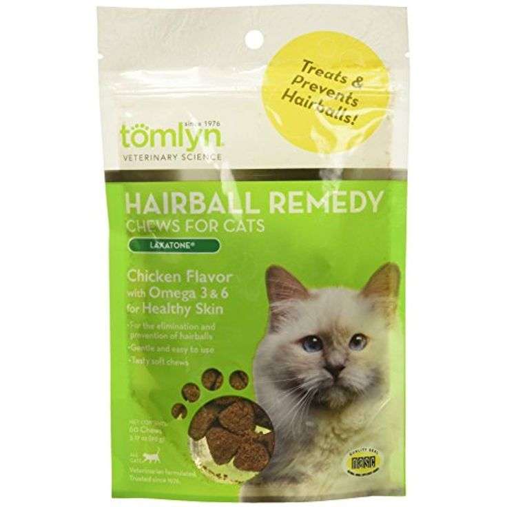 TOMLYN Laxatone Soft Chews Hairball Formula Cat Treat 60 ...