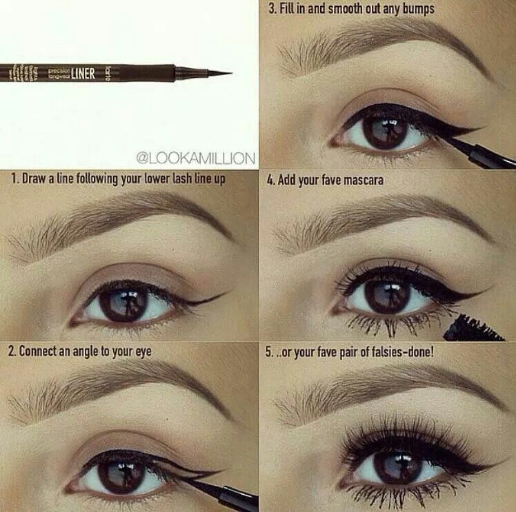 Tutorial Using Liquid Liner ( This one is from Tarte.)