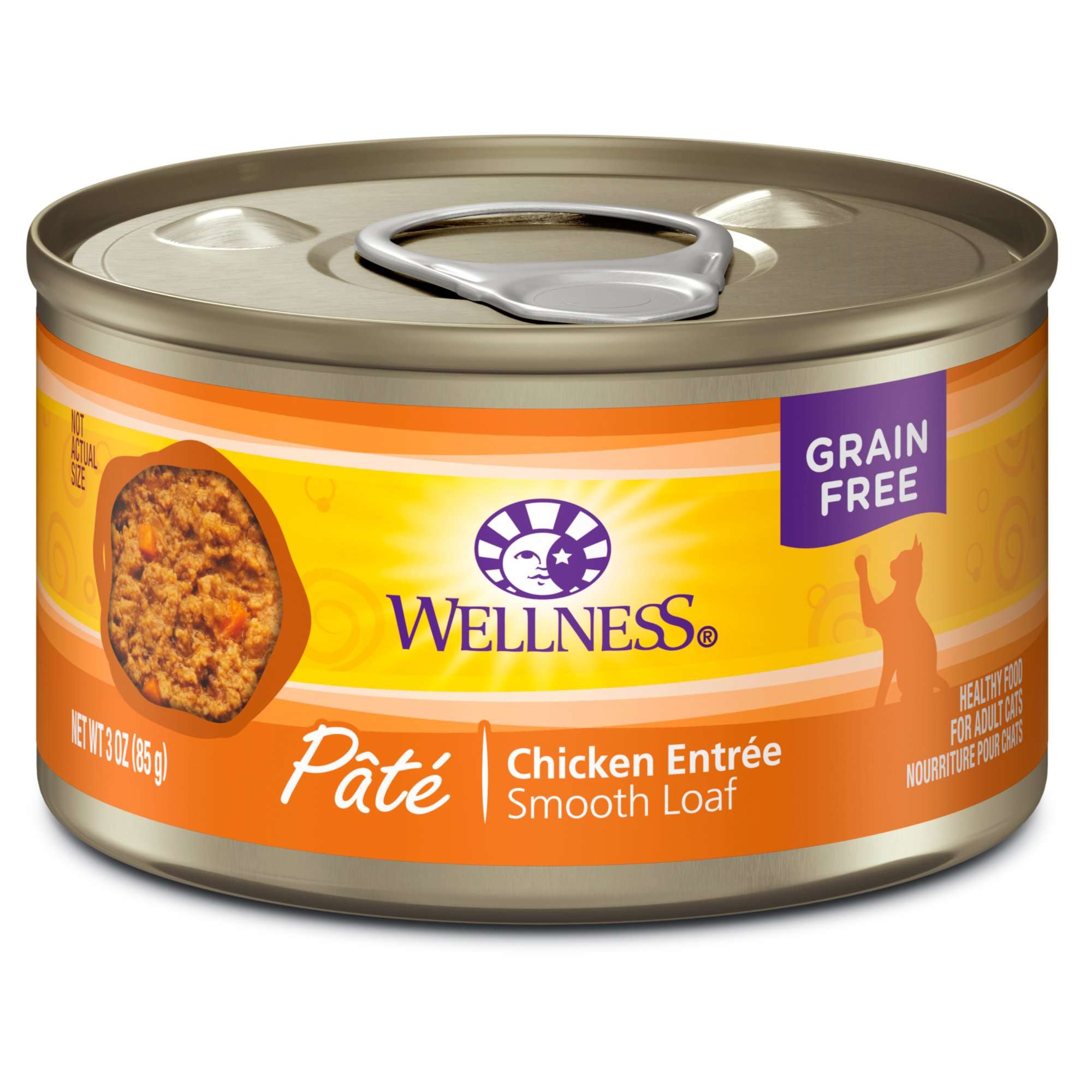 Wellness Complete Health Grain Free Canned Cat Food, Chicken, 3 Ounces ...