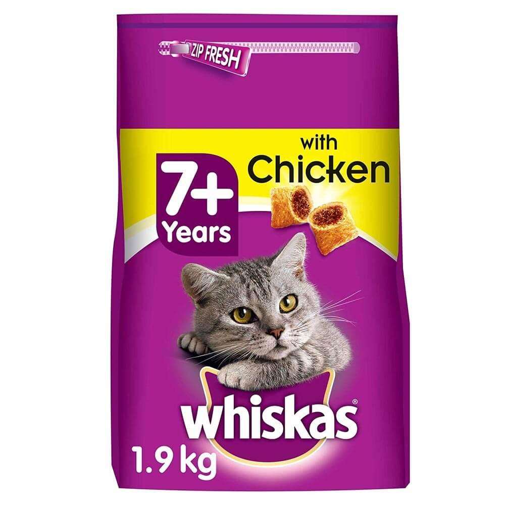 Whiskas 7+ Complete Dry Senior Cat Food Biscuits with ...